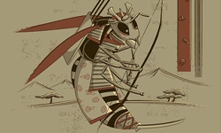 Japanese giant hornet illustration done in Adobe Illustrator.
