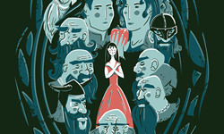 Snow White illustration done in Adobe Illustrator.